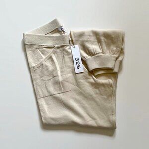 Cream color soft joggers